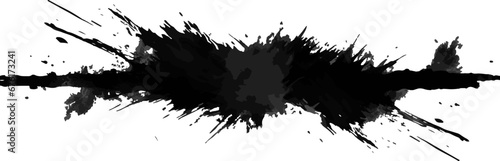 artistic texture of ink brush strokes, Isolated ink splashes and drops. Different handdrawn spray design, grunge splash