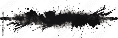 artistic texture of ink brush strokes, Isolated ink splashes and drops. Different handdrawn spray design, grunge splash