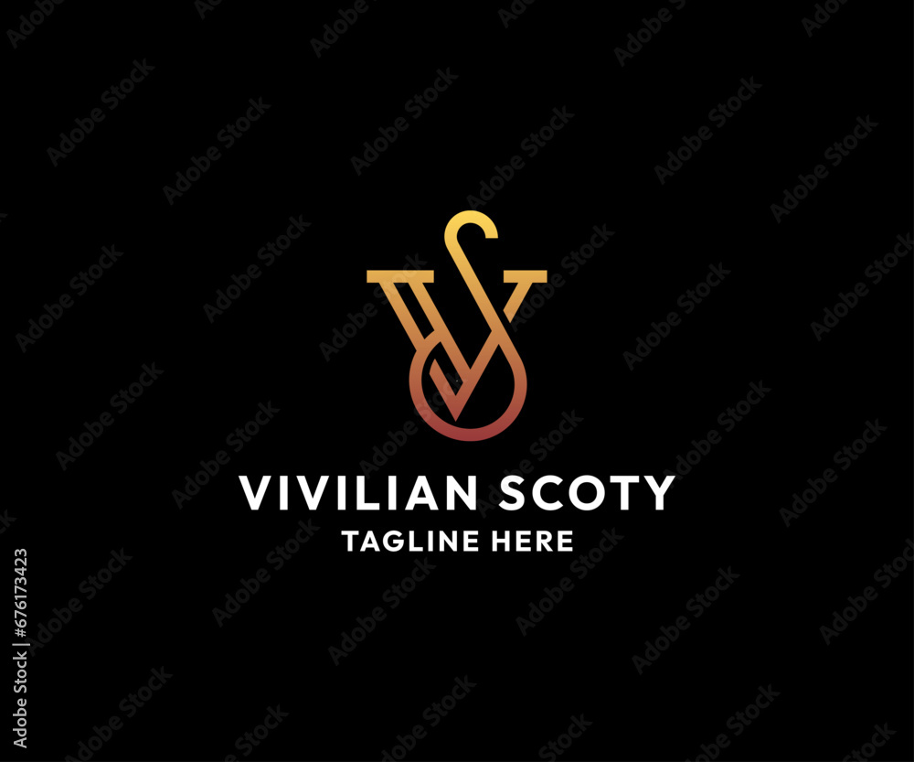 Minimal, Luxury and Modern VS SV Logo Design for your business Minimal, Luxury and Modern VS SV Logo Design for your business