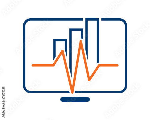 chart financial monitor logo