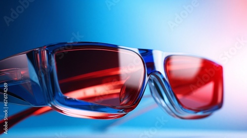 3D Glasses Red and Blue. Generated with AI.