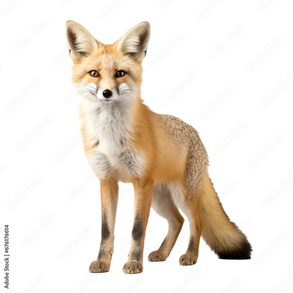 fox,red fox isolated on transparent background,transparency 