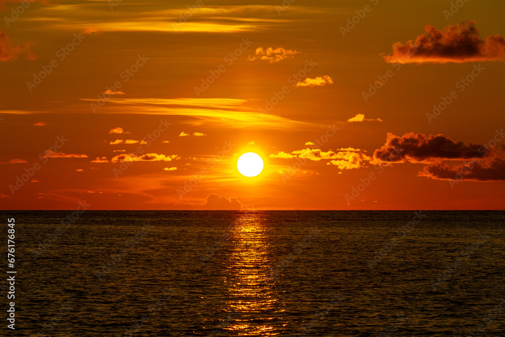 Sunrise in paradisiac Island, San Andres Colombia