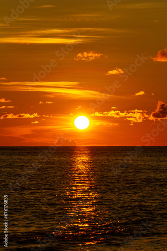 Sunrise in paradisiac Island  San Andres Colombia