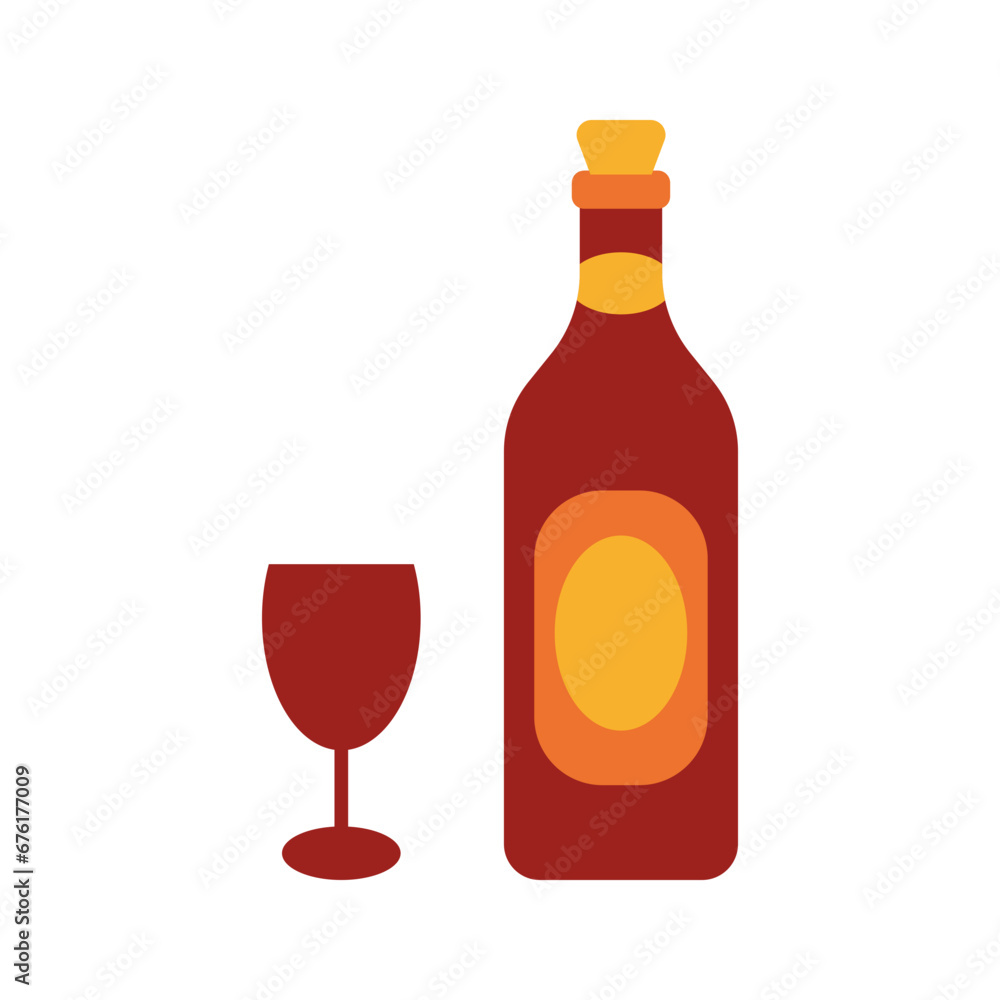 Wine Flat Style in Design Icon Wine Flat Style in Design Icon