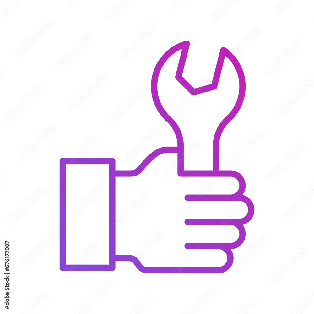 Repair and Service Icon Vector outlined style Repair and Service Icon Vector outlined style