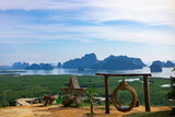 Landscape on the mountain on sea at Samet Nangshe Viewpoint thailand