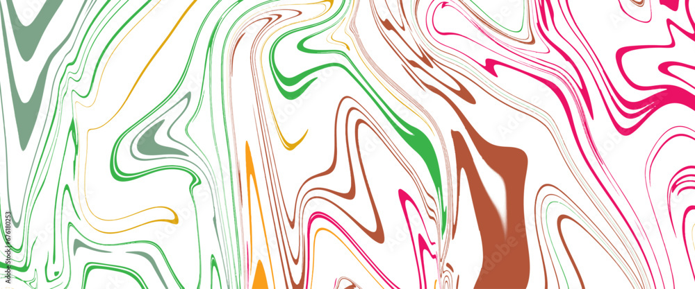  Vector multicolor marble surface, colorful acrylic waves and transparent background.