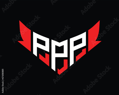 PPP letter logo design template.
