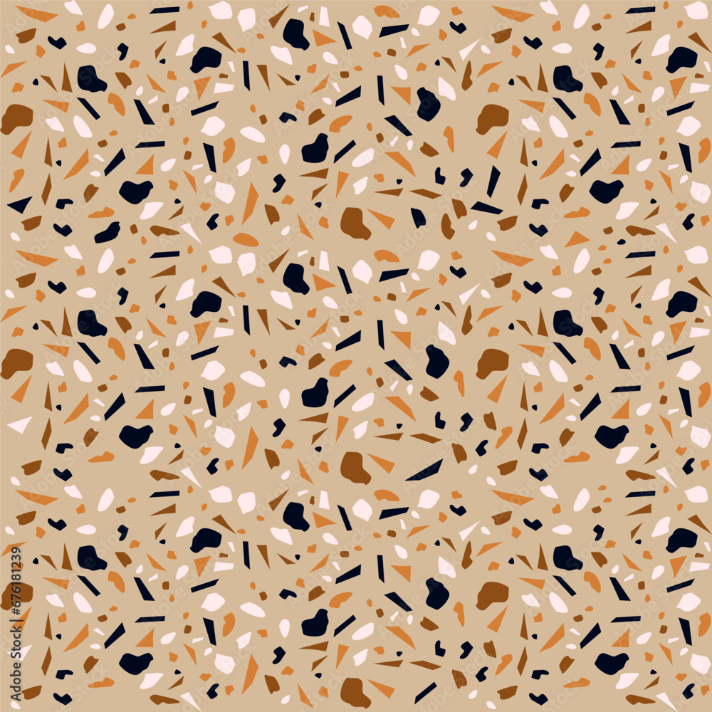 Terrazzo pattern background. The texture of the stone floor. Vector illustration