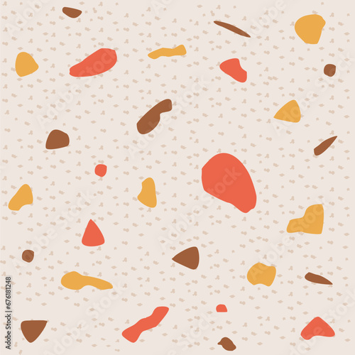 Terrazzo pattern background. The texture of the stone floor. Vector illustration