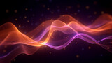 Digital abstract digital wave particles poster web page PPT background