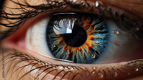 Human eye close-up detail - Macro shot of eye - beutifull eyes - Female eyes - women eyes - Ai 