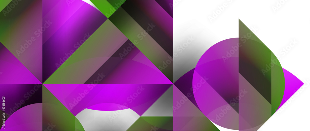 Geometric fusion - abstract harmony of triangles and circles in minimalist background design. Shapes and lines design for wallpaper, banner, background, landing page, wall art, invitation, prints Geometric fusion - abstract harmony of triangles and circles in minimalist background design. Shapes and lines design for wallpaper, banner, background, landing page, wall art, invitation, prints