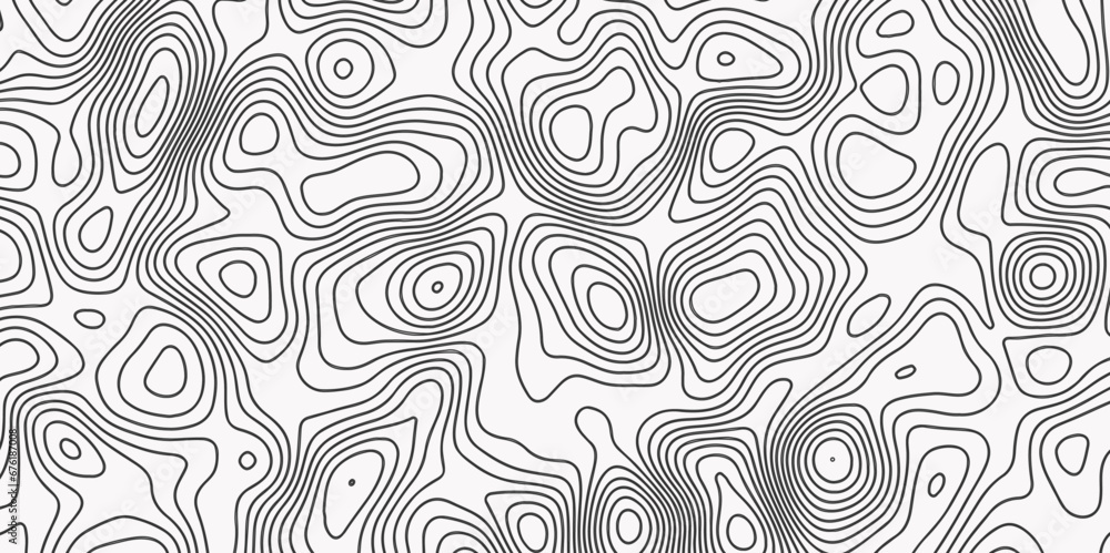 Map in Contour Line Light topographic topo contour map contour mapping of maps curvy wave isolines vector Black-white background from a line similar to Topographic Map in Contour Line Light