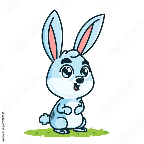 cute Rabbit cartoon, animal alphabet cute cartoon © imajin