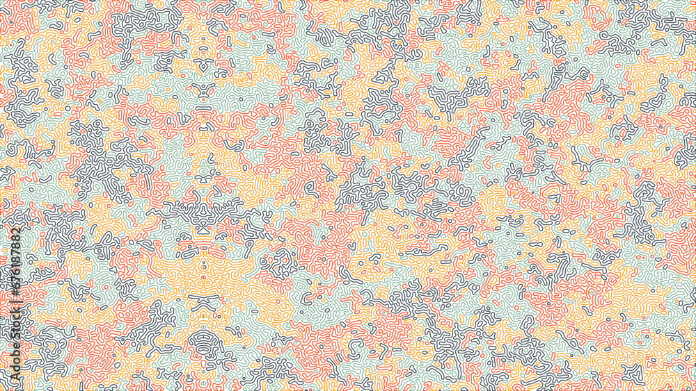 Diffusion seamless pattern. Organic line art endless wallpaper. Turing generative design. Element for your design. Vector illustration