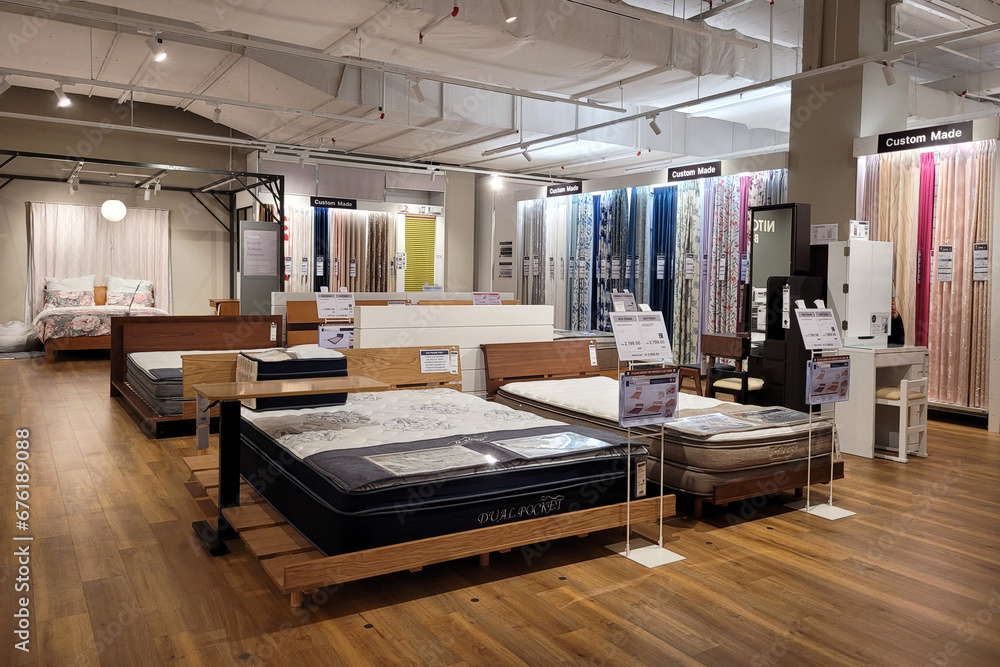 Penang, Malaysia 28 Sep 2023 Modern interior view of Nitori store