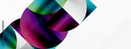 Minimalist geometric background featuring metallic round triangles, delivering sleek and modern visual aesthetic with emphasis on clean, metallic forms for wallpaper, banner, background, landing page