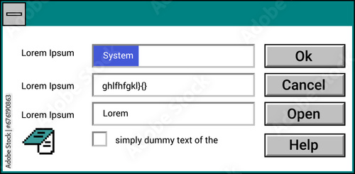Interface of windows screen with files vector