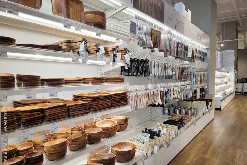 Penang, Malaysia 28 Sep 2023 Modern interior view of Nitori store