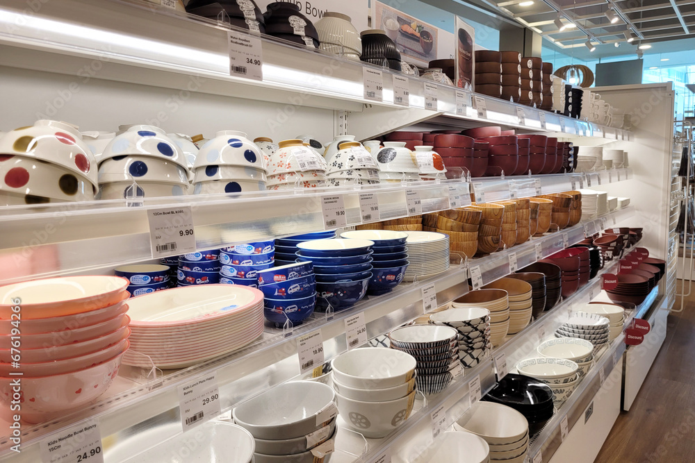 Penang, Malaysia 28 Sep 2023 Modern interior view of Nitori store