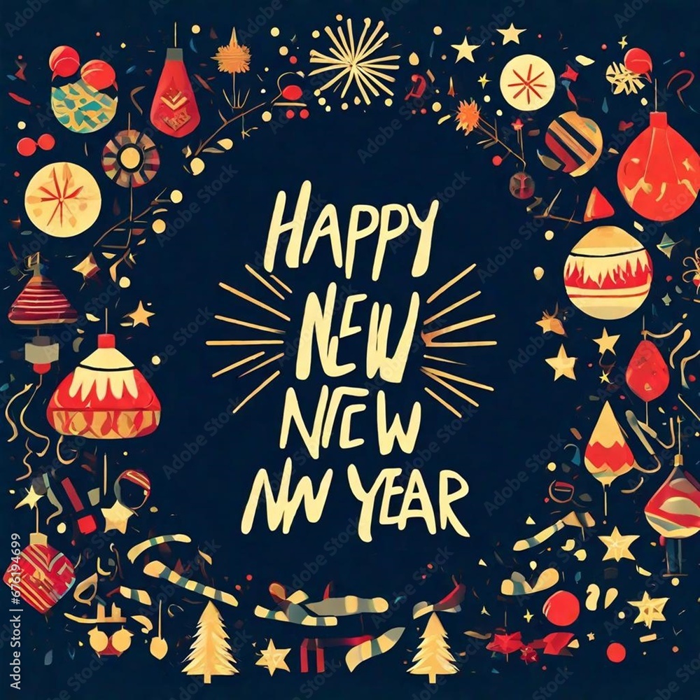 Obraz premium happy new year