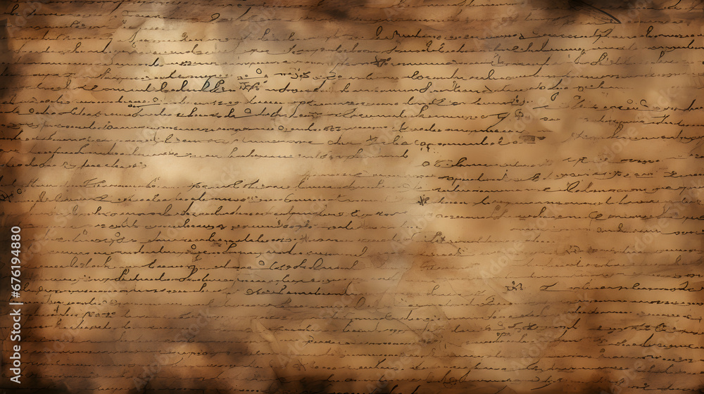 Fototapeta premium Seamless texture based manuscript letter. generative AI.