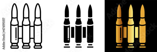 The Ammunition icon signifies firepower, military readiness, and preparedness for combat. 