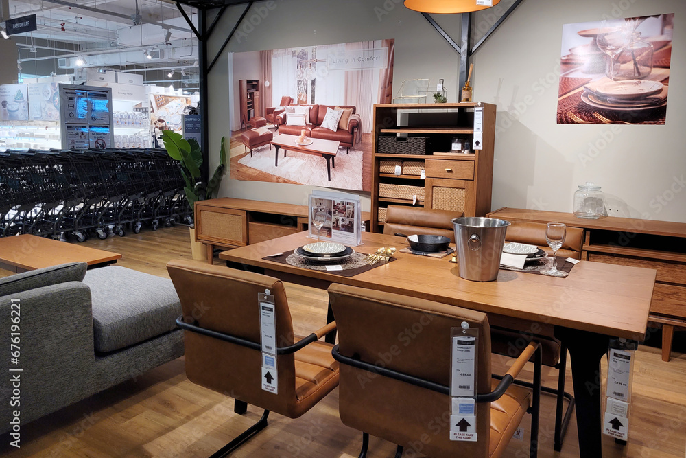 Penang, Malaysia 28 Sep 2023 Modern interior view of Nitori store