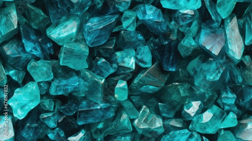 Apatite gemstone seamless pattern. Repeated background of minerals. photo
