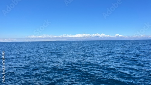 blue sky and sea in summer