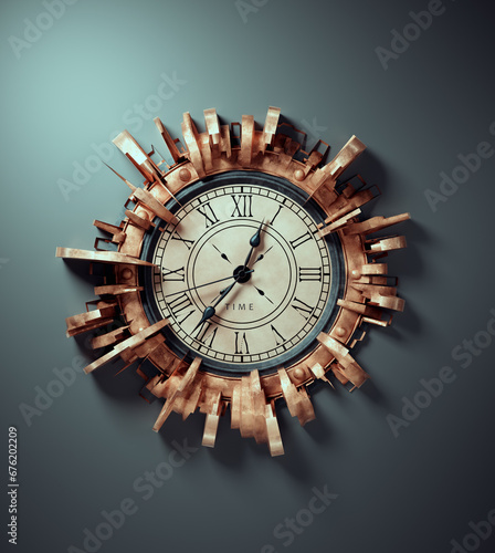 Old wall clock.