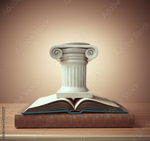 Conceptual open book and ro...