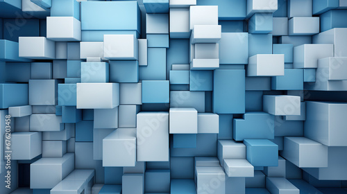 abstract blue blocks, squares background