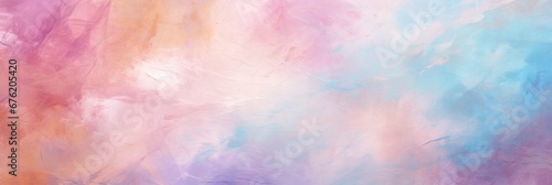 Vibrant and expressive abstract background in pastel tones created with broad strokes of oil paint