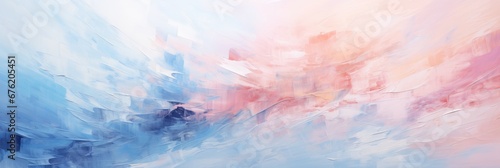 Expressive abstract background in pastel tones created with bold oil paint brushstrokes photo