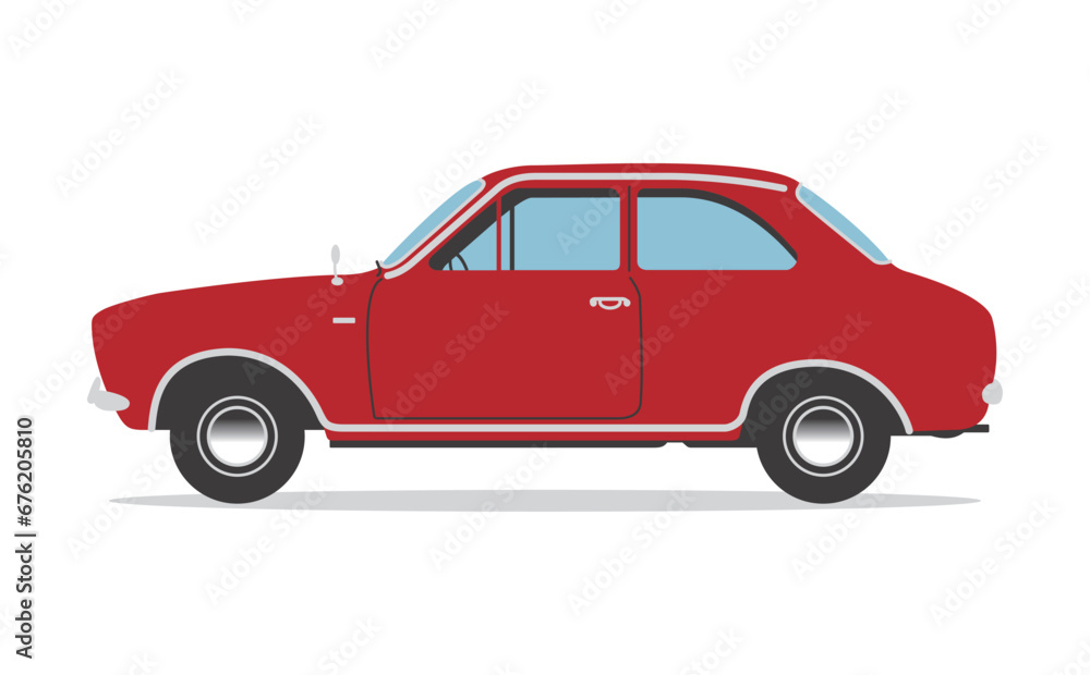 イタリアの旧車・ヴィンテージカー・赤色