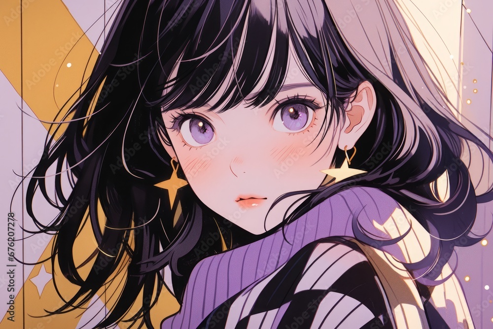 ドキドキする女性,Generative AI AI画像 ドキドキする女性,Generative AI AI画像