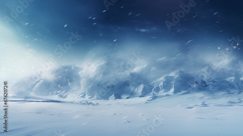 snowfall snow strom on moutain, snowy mountain landscape