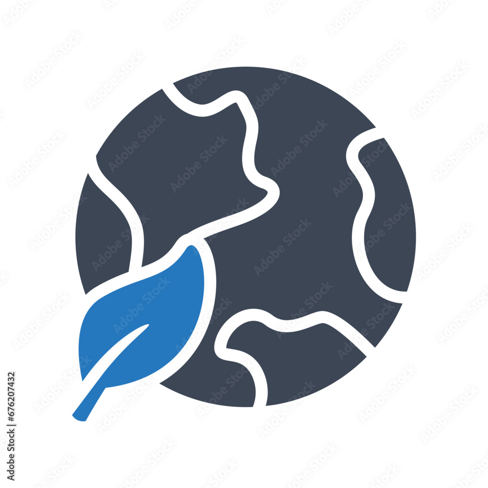 World globe environment vector icon World globe environment vector icon