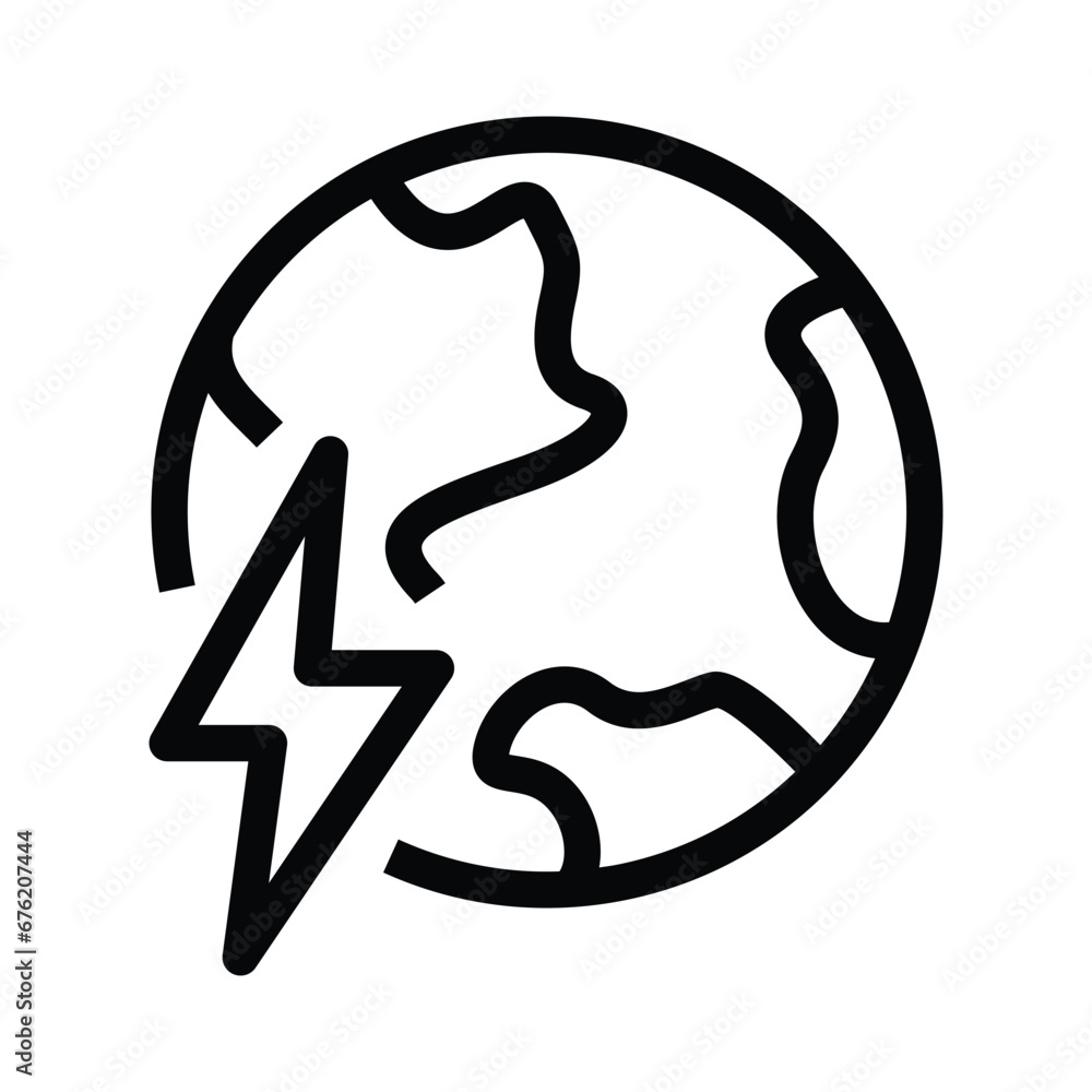 Global world energy vector icon