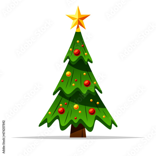 Christmas tree vector isolated illustration
