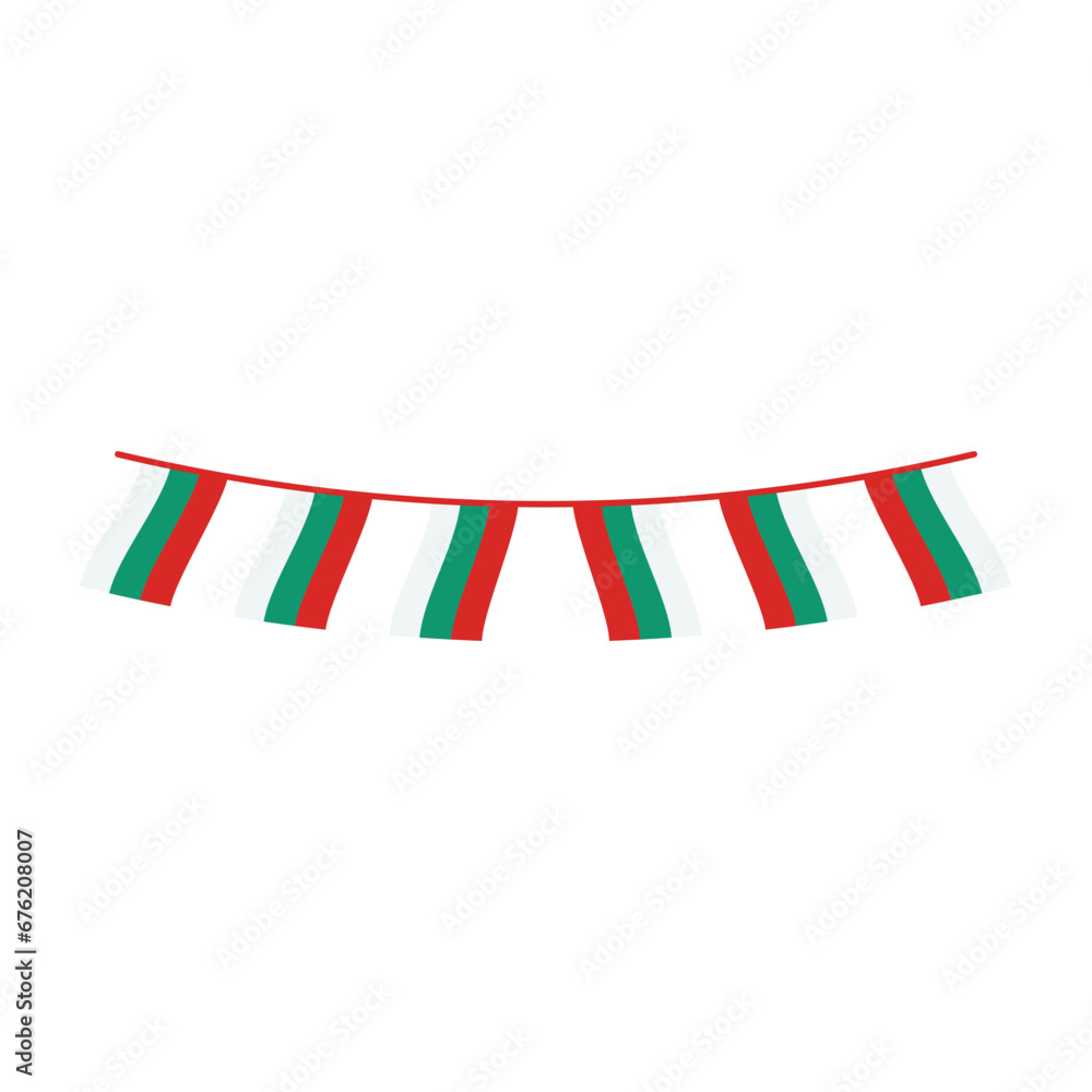 Fototapeta premium Bulgaria Element Independence Day Illustration Design Vector