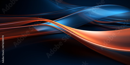 Captivating abstract background featuring a combination of blue and orange colors creating a visually striking composition that evokes a sense of contrast energy and artistic flair generative ailoi. A