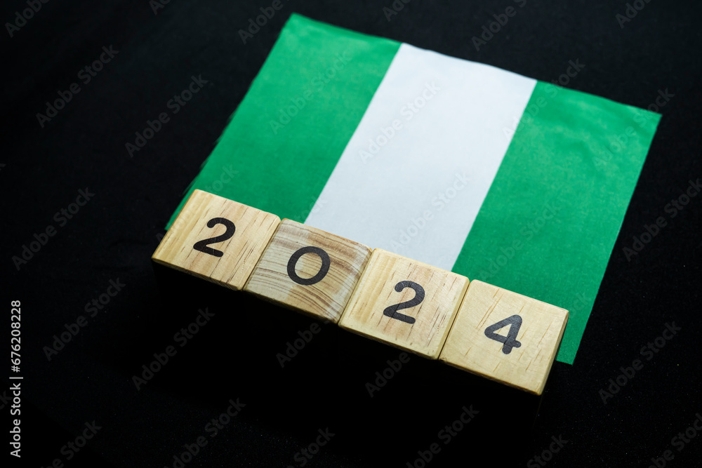 2024, Nigeria, Nigeria flag with date block, Concept, Important events for Nigeria in the new year, election, economy, social activities, central bank, Nigeria foreign policy 2024, Nigeria, Nigeria flag with date block, Concept, Important events for Nigeria in the new year, election, economy, social activities, central bank, Nigeria foreign policy