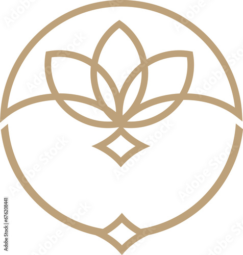 Luxurious Jewellery Logo with Lotus Diamond