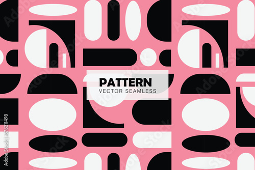 Geometric shapes abstract pattern seamless repeat pattern