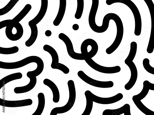 手書きで幾何学模様のラインアート