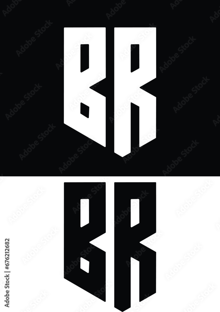 Obraz premium Br--letter-logo